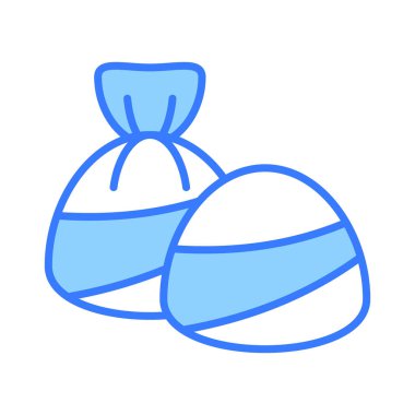 Modern tarzda çikolatalı şeker vektör tasarımı, beyaz arka planda izole edilmiş.