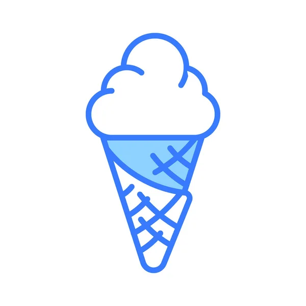 具有时尚风格的巧克力味锥形冰淇淋矢量设计 — 图库矢量图片