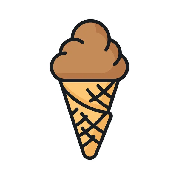 Παγωτό Χωνάκι Γεύση Σοκολάτας Vector Design Μοντέρνο Στυλ — Διανυσματικό Αρχείο