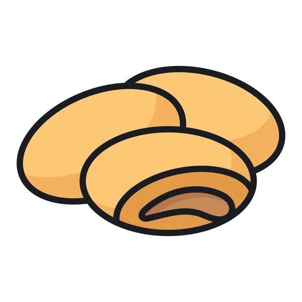マウスのクッキーのこの美しいデザインのアイコンに手を取得 編集可能なベクトル — ストックベクタ