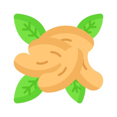 Modern tarzda, prim simgesi kullanmaya hazır büyüleyici bir kaju vektörü.