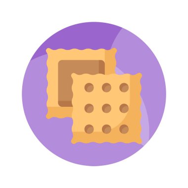 İçinde çikolatalı krema olan taze bisküviler, pişmiş çikolatalı kurabiye vektörünü tanımlar.