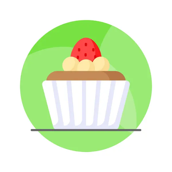Grab Carefully Crafted Vector Cupcake Modern Style Premium Icon — Stock Vector