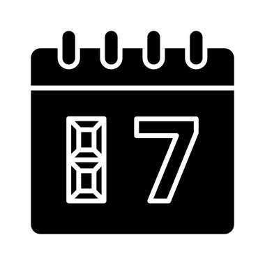 Olay takvimi vektör tasarımı beyaz arkaplanda izole edildi