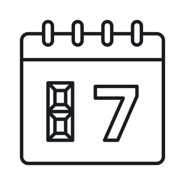 Olay takvimi vektör tasarımı beyaz arkaplanda izole edildi