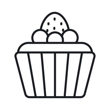 Bu dikkatlice hazırlanmış kek vektörünü modern tarzda kapın, premium simge