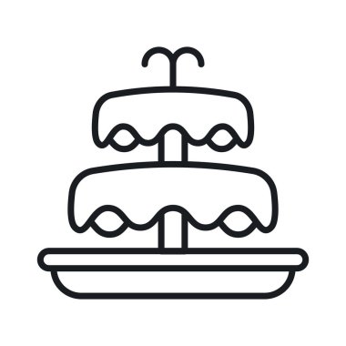 Lezzetli ve lezzetli çikolata çeşmesi vektörü, çikolatalı sütlü tatlı ikonu modern tarzda.