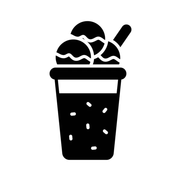 Παγωτό Γεύση Σοκολάτας Μοντέρνο Στυλ Σχεδιασμού Προσαρμόσιμο Εικονίδιο — Διανυσματικό Αρχείο