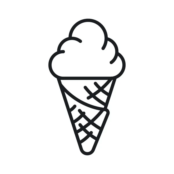 초콜릿 원추형 아이스크림 디자인 유행의 스타일 — 스톡 벡터