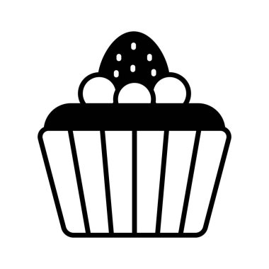 Bu dikkatlice hazırlanmış kek vektörünü modern tarzda kapın, premium simge