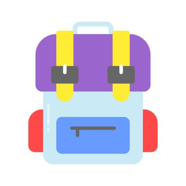 Modern tasarım tarzında dikkatlice hazırlanmış sırt çantasının bu vektörünü kontrol et