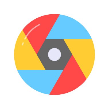 Modern tarz, premium vektör ile kamera deklanşörünün inanılmaz bir simgesi