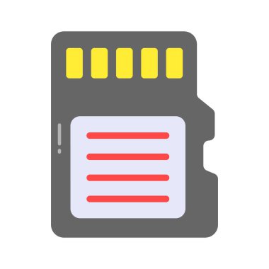 Hafıza kartının bu inanılmaz simgesini modada, premium vektörde işaretleyin