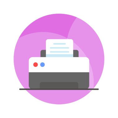 İyi tasarlanmış düzenlenebilir yazıcı simgesi düz stil, premium vektör