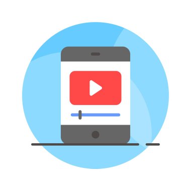 Moda tarzında, simge kullanmaya hazır mobil video bu inanılmaz simgeye tutun