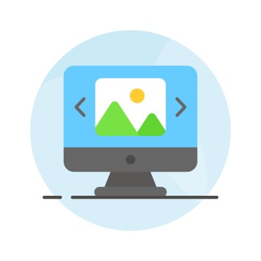 Görüntü ekranında modayı gösteren simge, vektör kullanmaya hazır