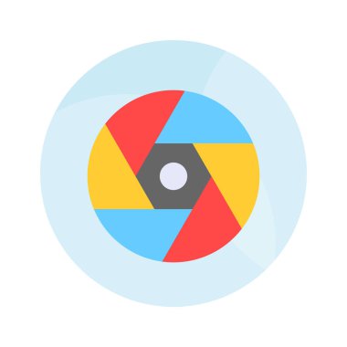 Modern tarz, premium vektör ile kamera deklanşörünün inanılmaz bir simgesi