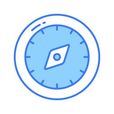 Modern stil, navigasyon aracı simgesinde pusula inanılmaz bir vektör tasarımı