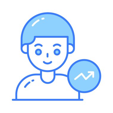 Veri bilimci vektör tasarımı beyaz arkaplanda izole edildi, premium simge