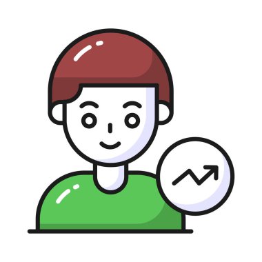 Veri bilimci vektör tasarımı beyaz arkaplanda izole edildi, premium simge