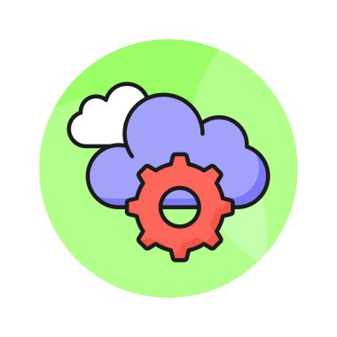 Düzenlenebilir biçimdeki bulut ağı yönetiminin trend vektör tasarımı