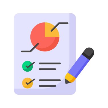 Panoda, pazar raporunun kavram simgesini gösteren kalem çizelgesi