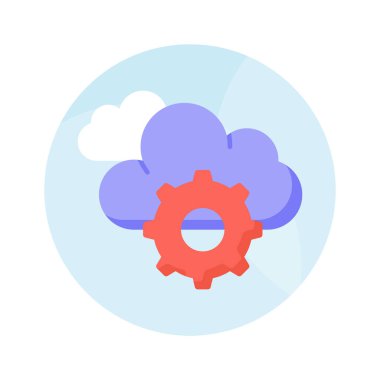 Düzenlenebilir biçimdeki bulut ağı yönetiminin trend vektör tasarımı