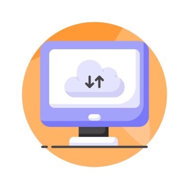 Birden fazla aygıt veya konum arasındaki verilerin senkronizasyonunu ya da transferini gösteren zıt yönü gösteren iki ok