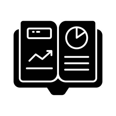 Vergi kitabı konsept vektör tasarımını moda tarzında gösteren kitap üzerindeki veri tablosu