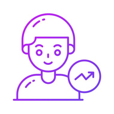 Veri bilimci vektör tasarımı beyaz arkaplanda izole edildi, premium simge