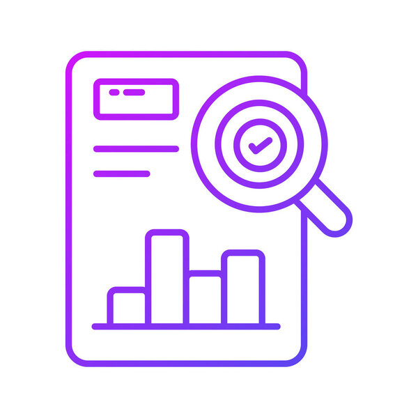 Grab this beautiful audit report icon in trendy style, ready to use icon