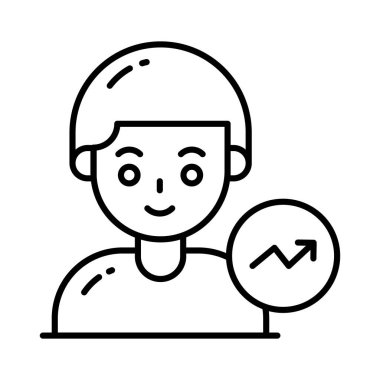 Veri bilimci vektör tasarımı beyaz arkaplanda izole edildi, premium simge