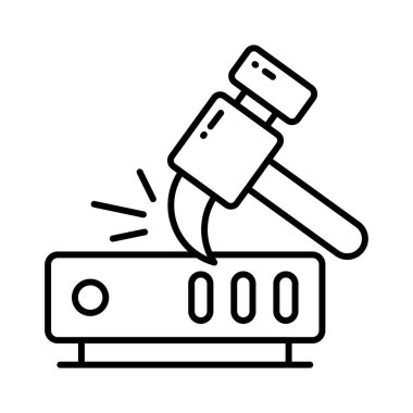 Veri madenciliği simge tasarımı, modern tarzda veri kazma vektörü, kullanmaya hazır