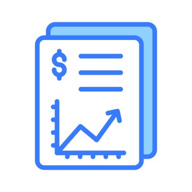 İş performansınızı profesyonel Finansal rapor ikonumuz olan premium vektörümüzle iletin.