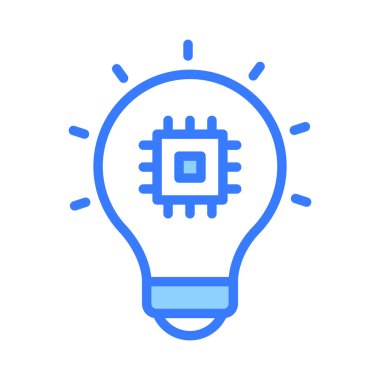 Ampulün içindeki mikroçip akıllı çözüm konsepti vektörü gösteriyor