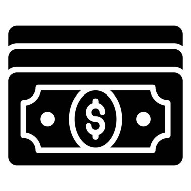 Modern tarzda bir kağıt para ikonu, banknotların iyi tasarlanmış vektörü