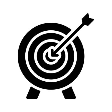 İş hedefi ve iş hedefi vektör tasarımı kavramını belirten bir dart simgesi