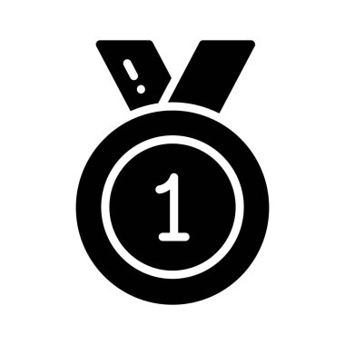 Modern tarzda madalyanın modaya uygun bir tasarımı, yıldız madalyasının düzenlenebilir bir ikonu