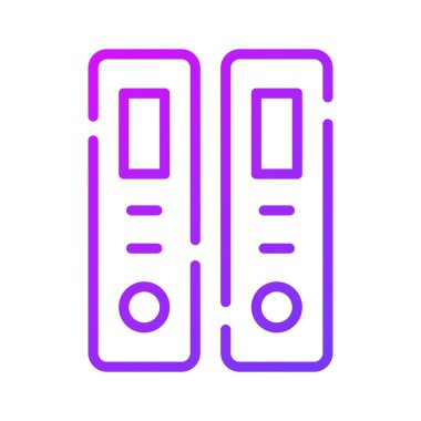 Dosyaların modern tarzda bir vektörü, klasörlerin modaya uygun düz simgesi