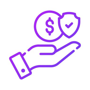 Modern tarzda tasarlanmış bu krediyi koruma ikonunu alın.