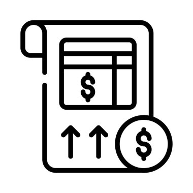 Bu güzel bilanço simgesini modern tarzda, premium vektörle tut