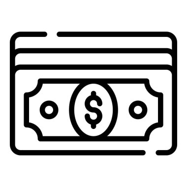 Modern tarzda bir kağıt para ikonu, banknotların iyi tasarlanmış vektörü