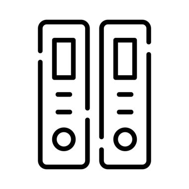 Dosyaların modern tarzda bir vektörü, klasörlerin modaya uygun düz simgesi