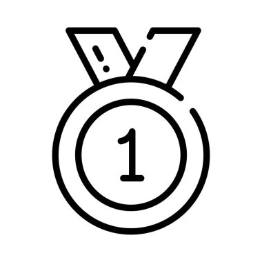 Modern tarzda madalyanın modaya uygun bir tasarımı, yıldız madalyasının düzenlenebilir bir ikonu