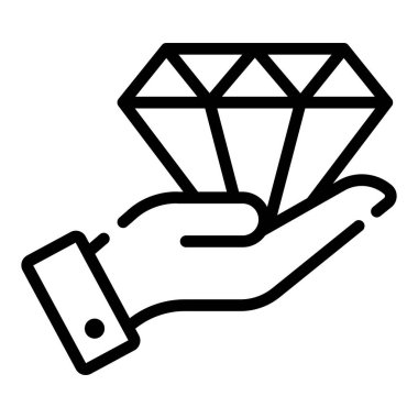 Elmas tutma konsepti konsept vektörü modayı belirler