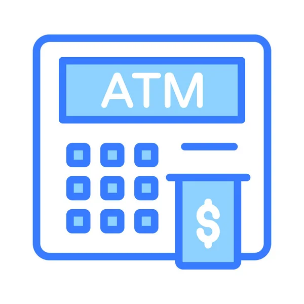 Icon Design Instant Banking Flat Vector Cash Dispenser Atm Machine — Stock Vector