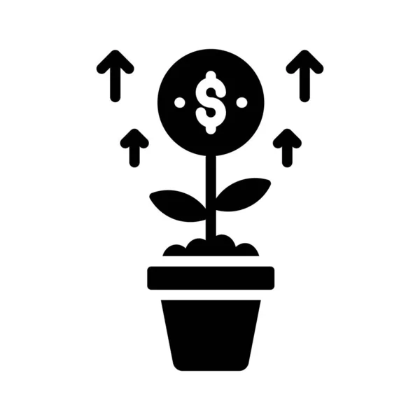 Tag Denna Noggrant Utformade Pengar Växt Vektor Ikon För Affärsutveckling — Stock vektor