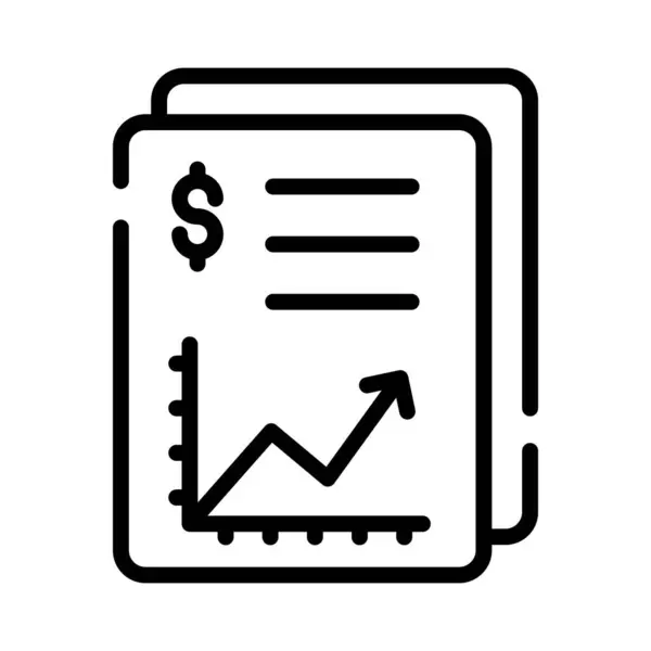 与我们的专业财务报告图标 溢价向量沟通您的业务表现 — 图库矢量图片