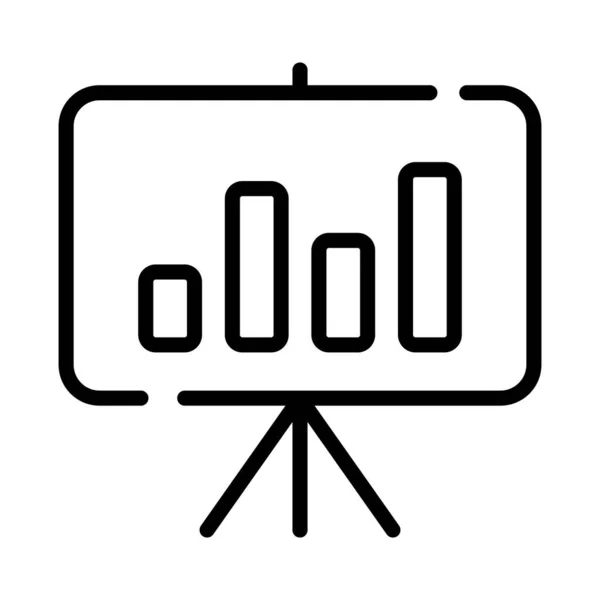 Icono Presentación Gráfica Negocios Vector Presentación Estadística — Vector de stock