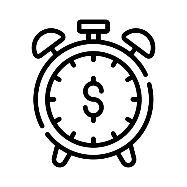 Dollar Sign Stopwatch Showing Concept Vector Time Money Premium Icon — Stock Vector